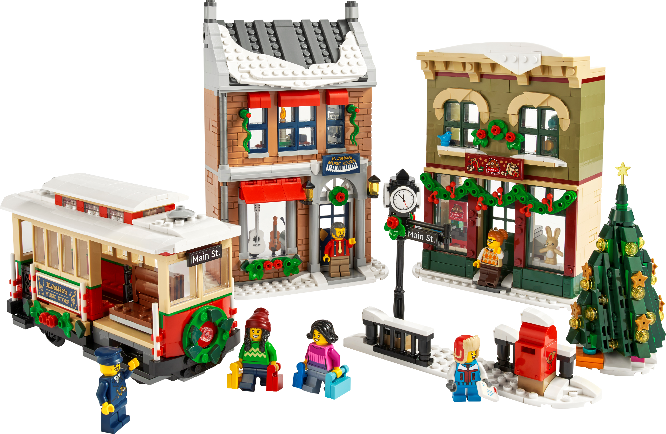 Julepyntet hovedgade 10308 | LEGO® | Officiel LEGO® Shop
