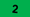 Green sign with the number2